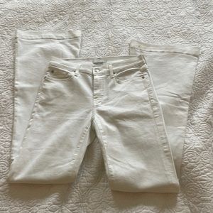 7 for all mankind- white jeans- flare leg